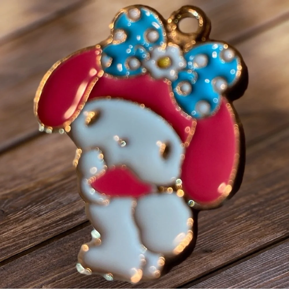 2 Sanrio My Melody Pendant Charms Enameled on metal